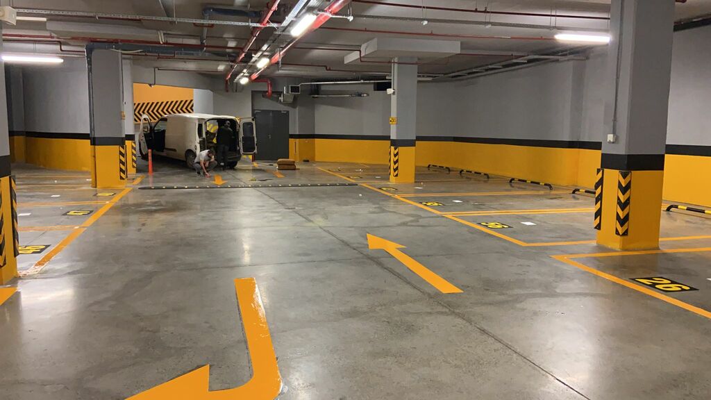 otopark zemin çizgi ve duvar boyama